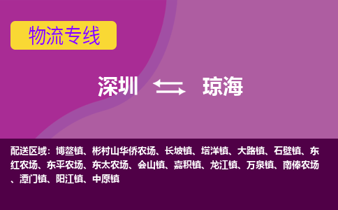 深圳到琼海航空货运-深圳至琼海航空快递-机场空运当日达