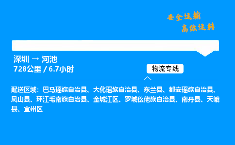 深圳到河池物流专线-深圳到河池空运-深圳至河池货运公司